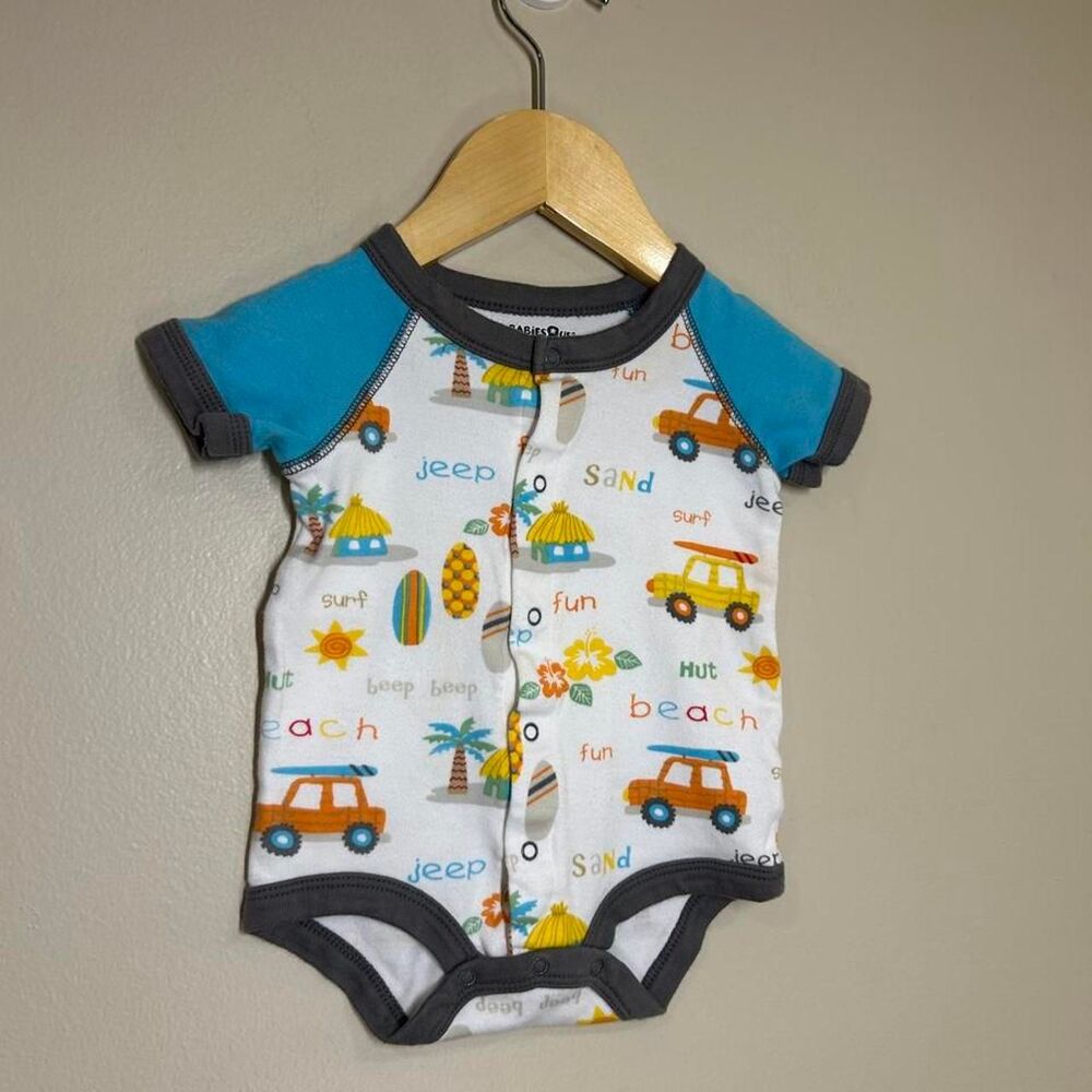 Vintage Babies R Us 3-6M Cotton Snap Bodysuit